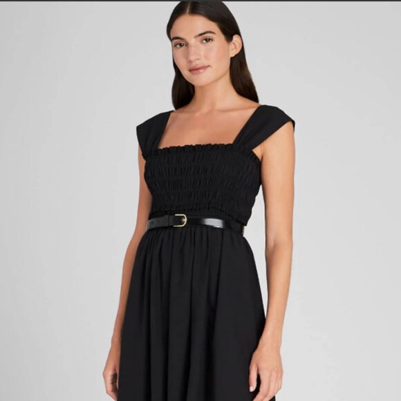 Club Monaco Cotton Smocked Bodice Maxi Dress NWT Size L - Picture 9 of 9